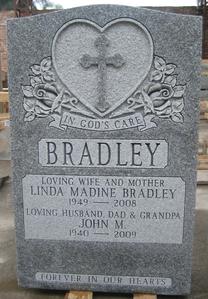 Grey Monument with cross and roses
